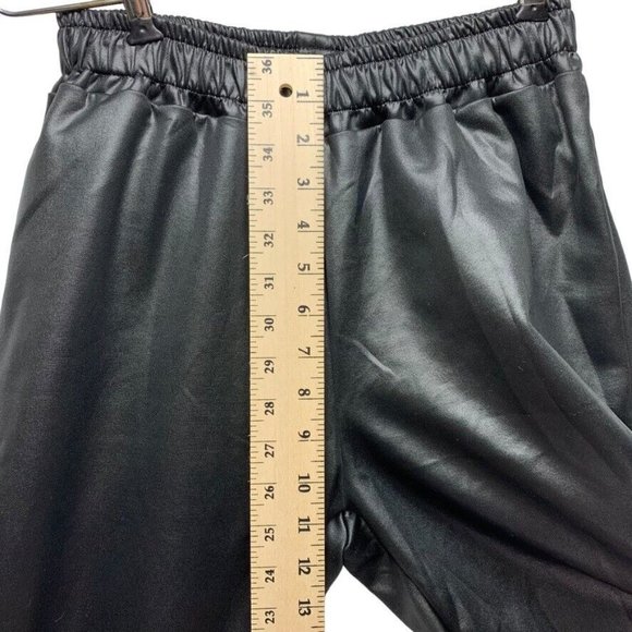 I-X London‎ Women's Black Faux Leather Cuffed Joggers - Malaya Size 8 - Picture 6 of 9